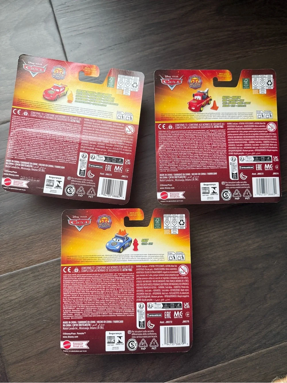 Mattel Disney Pixar Cars 20th Anniversary Race & Rescue Lightning, Mater, Sally